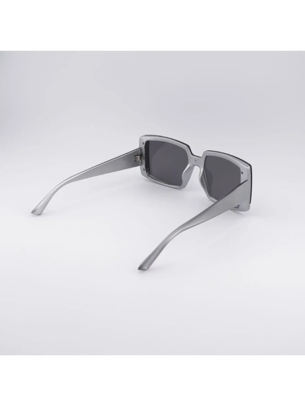 Balenciaga BB0081S 002 Sunglasses Silver Square Frame, Silver Lenses